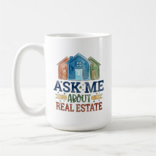 Aquarell Frag Mich Über Immobilien Personalisiert Kaffeetasse