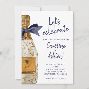 Aquarell Französische Champagner-Party Einladung