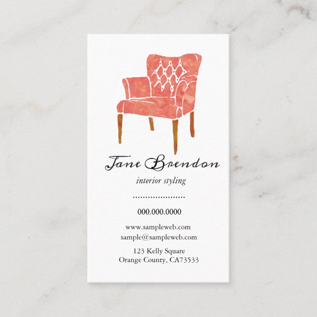 Aquarell-französische Visitenkarte (Vorderseite)