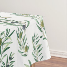 Aquarell Französischer Landhausstil Grünes Olivenm