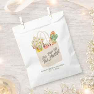 Aquarell Fresh Off The Market Brautparty Geschenktütchen