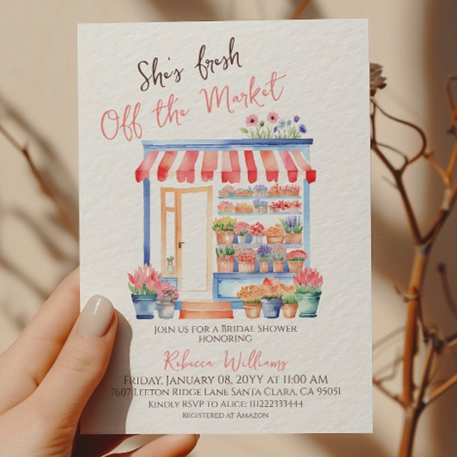 Aquarell Frische Brautpartys Einladung (Von Creator hochgeladen)