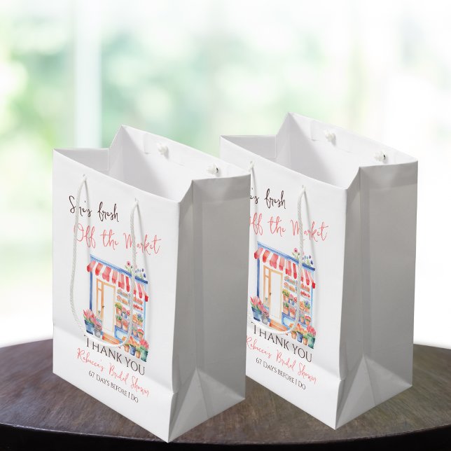 Aquarell Frische Brautpartys Mittlere Geschenktüte (Von Creator hochgeladen)