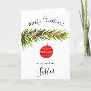 Aquarell Frohe Weihnachten Baum Froh und Hell