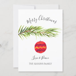 Aquarell Frohe Weihnachtsbaum Fröhlich und hell Feiertagskarte