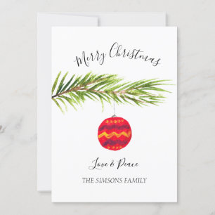 Aquarell Frohe Weihnachtsbaum Fröhlich und hell Feiertagskarte