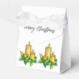 Aquarell Frohe Weihnachtsgeschenk Box Geschenkschachtel