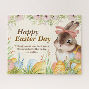 Aquarell-Fröhlicher-Osterhase-mit-Schleife