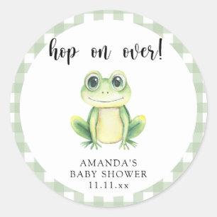 Aquarell-Frosch-Baby-Party Runder Aufkleber