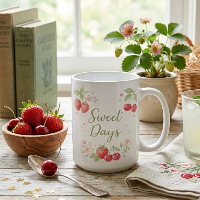 Aquarell-Frucht-Ästhetik Kaffeetasse (Von Creator hochgeladen)