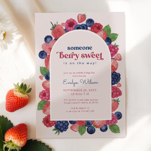 Aquarell-Frucht-Beeren-Süße-Baby-Party Einladung
