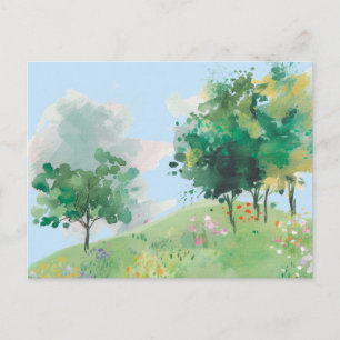 Aquarell Frühling Handgezeichnet Postkarte