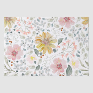 Aquarell Frühlingsblumen Seidenpapier