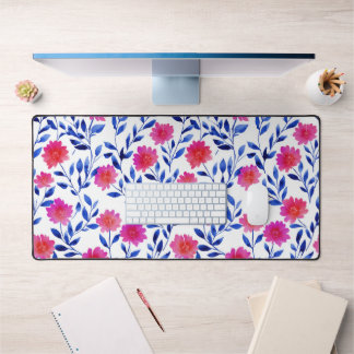 Aquarell Fuchsien Blumen Elegantes Blumenmuster Schreibtischunterlage
