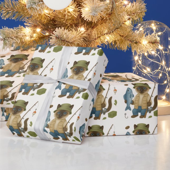 Aquarell für Katzenliebhaber Geschenkpapier (Feiertage)