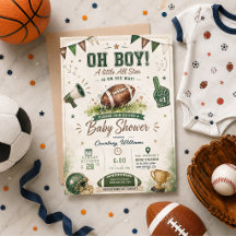 Aquarell-Fußball-Baby-Party