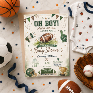 Aquarell-Fußball-Baby-Party Einladung