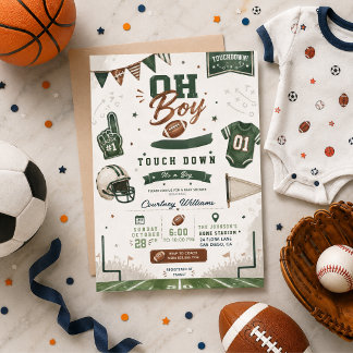 Aquarell-Fußball-Baby-Party Einladung