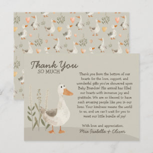 Aquarell-Gans - Dankeskarten für Baby Shower Postkarte