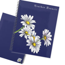 Aquarell-Gänseblümchen-Blumen-Boho-Weihnachtsgesch