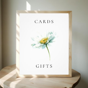 Aquarell-Gänseblümchen-Blumen-Hochzeitskarten & Ge Fotodruck