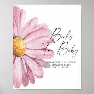 Aquarell-Gänseblümchen - Bücher für Baby-Plakat Poster