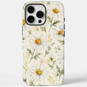 Aquarell-Gänseblümchen-Wildblumen-Botanik iPhone 16 Pro Max Hülle