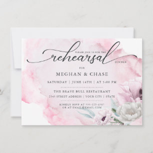 Aquarell-Garten-Blumen-Rosa-Mohn-Einladung Einladung