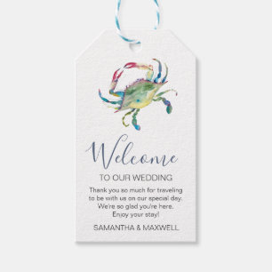 Aquarell Gefallen Tags Strand Hochzeit Geschenkanhänger