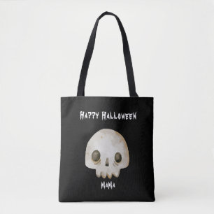 Aquarell-Geister-Skelett Frohes Halloween Mama Tasche