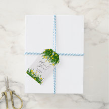 Aquarell Gelbe Blumengarten Weiße Hochzeit