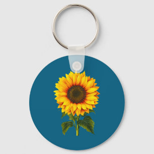 Aquarell gelbe Sonnenblume botanischer Garten Somm Schlüsselanhänger