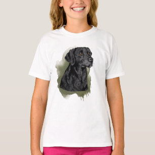 Aquarell-Gemälde eines schwarzen Labrador Retrieve T-Shirt