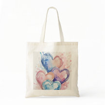 Aquarell gemalte Herzen