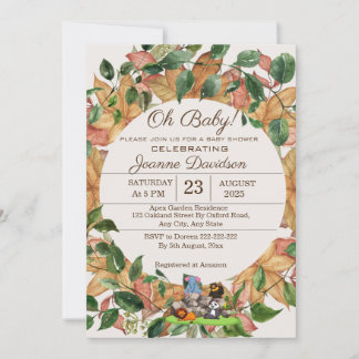 Aquarell Gender Neutral Baby Dusche Einladung