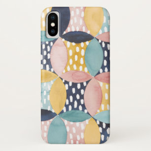 Aquarell-geometrische Kreise iPhone X Hülle