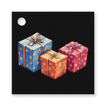 Aquarell-Geschenkboxen-Illustration quadratisch