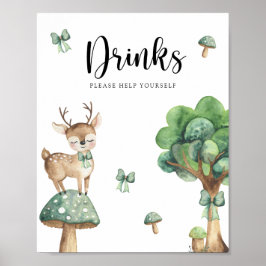 Aquarell - Getränke helfen Ihnen, sich selbst ein  Poster