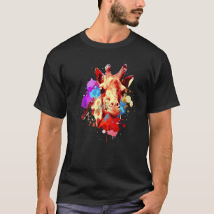 Aquarell-Giraffe für Männer Frauen Giraffe T-Shirt
