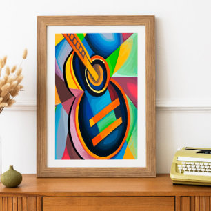 Aquarell Gitarre Poster