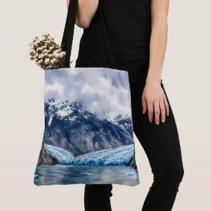 Aquarell-Gletscher Alaska-Wildnis-Szenerie-Geschen Tasche