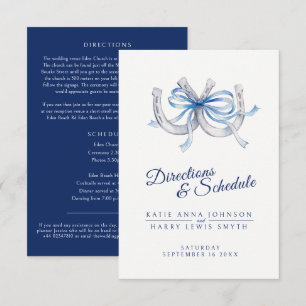 Aquarell Glückshufeisen Hochzeitsanweisungen Begleitkarte