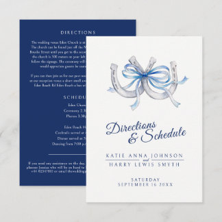 Aquarell Glückshufeisen Hochzeitsanweisungen Begleitkarte