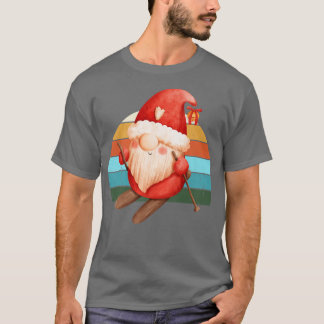 Aquarell Gnome Weihnachtsbaum Lichter Weihnachten  T-Shirt