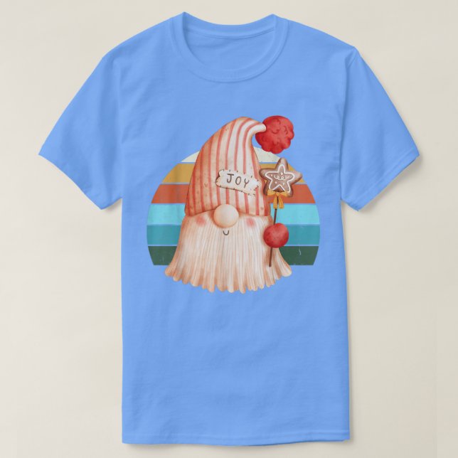 Aquarell Gnome Weihnachtsbaum Lichter Weihnachten  T-Shirt (Design vorne)