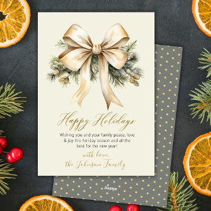 Aquarell Gold Bogen Foliage Beige Weihnachten