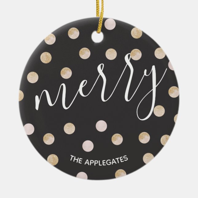 Aquarell & Gold | KERAMIK Ornament (Vorne)