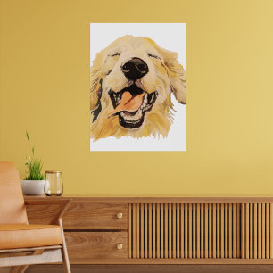 Aquarell Golden Retriever Hund Haustier Tier Kunst Poster