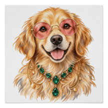 Aquarell Golden Retriever Hund | Haustierliebhaber
