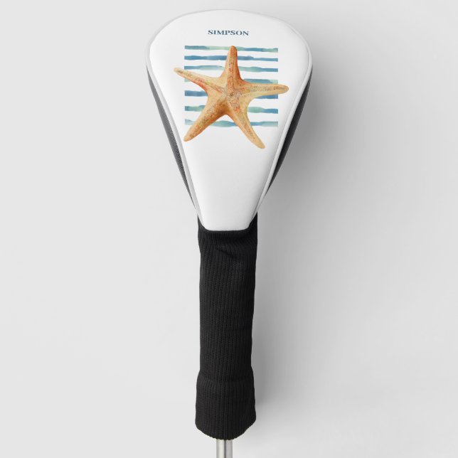 Aquarell Golf Headcover (Vorderseite)